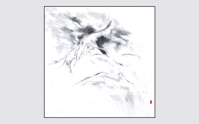 ROSLYN LEVIN SUMI-E FIRST KISS