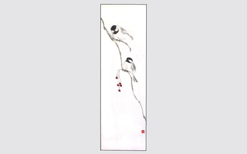 ROSLYN LEVIN SUMI-E TABLE FOR TWO